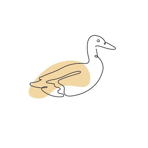 Premium Vector Duck Continuous One Line Drawing Vector Illustration