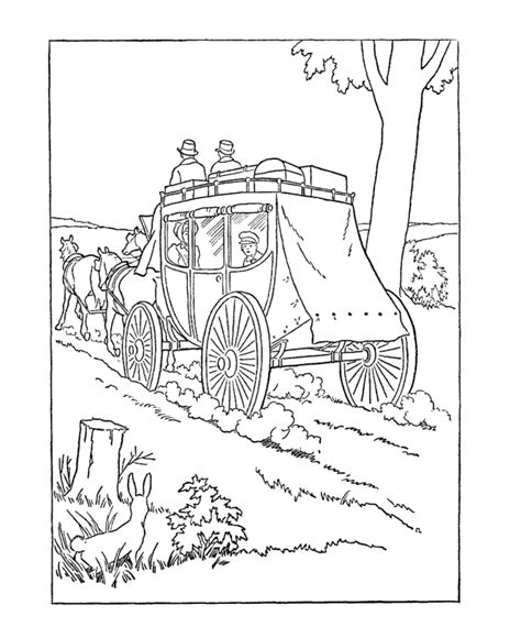 Stagecoach Coloring Pages