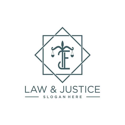 Premium Vector Law Justice Vector Logo Design With Modern Letter Concept