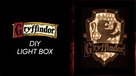 Gryffindor Diy Light Box Templates Pdf Video Tutorial