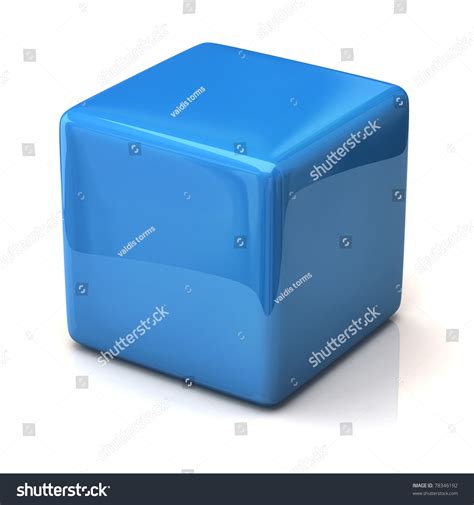 Blue Cube Isolated On White Background Stock Illustration 78346192