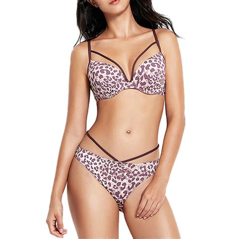 Safari Wild Leopard Print Sexy Bikini With Binding Swimwear And