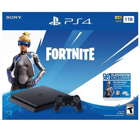 Playstation 4 1tb Hdd Jet Black Fortnite Neo Versa Bundle