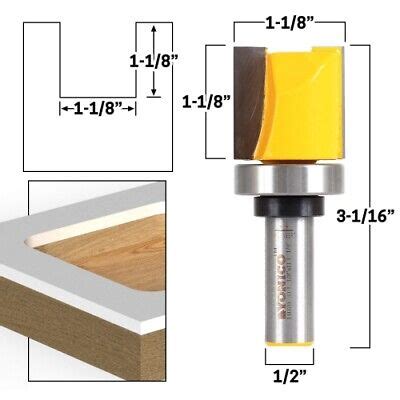 Flush Trim Template Router Bit Diameter Shank Yonico