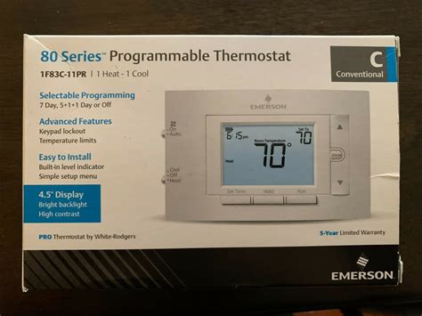 Emerson 7 Day Programmable Conventiona 1h1c Digital Thermostat 1f83c 11pr New 786710551635 Ebay