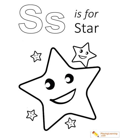 S Is For Star Coloring Page Free S Is For Star Coloring Page