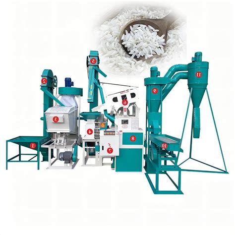 2024 New 15 25 Ton Rice Paddy Separator Rice Mill Combined Complete Set Rice Milling Machine