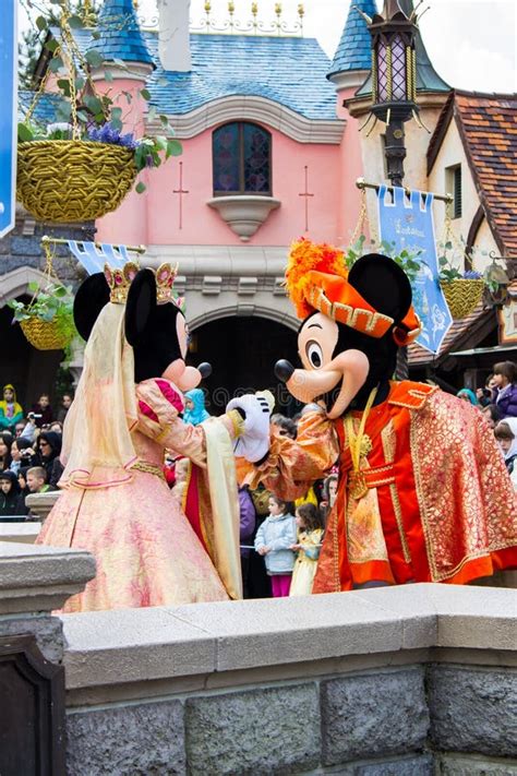 Minnie And Mickey Mouse During A Show Disneyland Paris Editorial