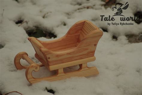 Christmas Santa wooden sleigh Xmas Home decoration Eco | Etsy