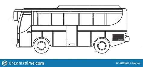 Icono Aislado Transporte Del Autob s Ilustración del Vector