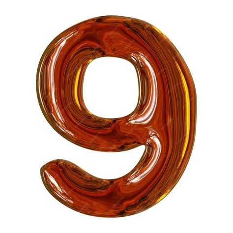 design de numero  de madeira marrom em renderizacao em