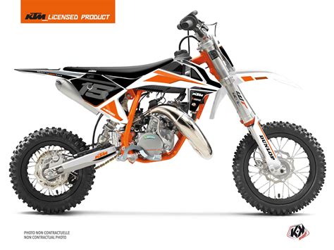 KTM 50 SX Dirt Bike DNA Graphic Kit White Kutvek Kit Graphik