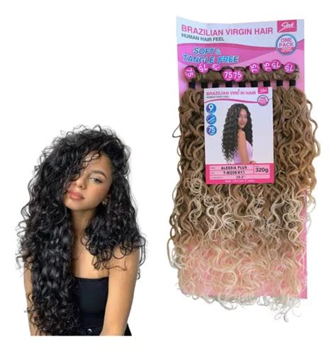 Cabelo Orgânico Alessia Plus Cacheado Bio Fibra 320g 75cm Frete grátis