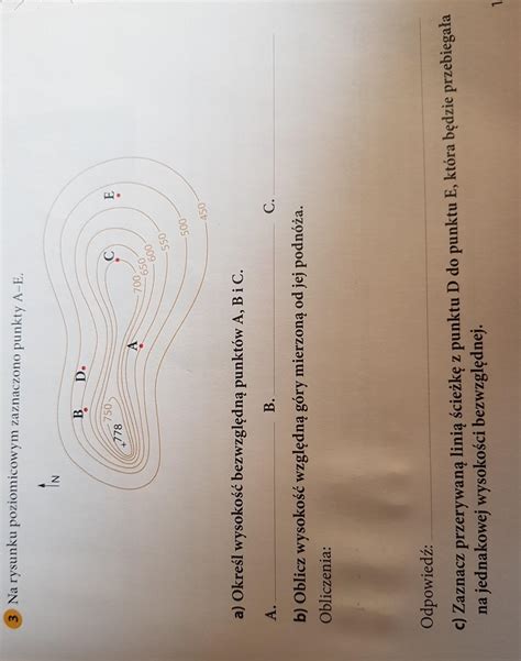 Na Rysunku Poziomicowym Zaznaczono Punkty Abc Question