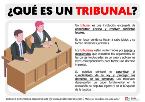 Qué es un Tribunal Definición de Tribunal