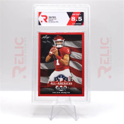 2020 Leaf Draft All American Red 75 Jalen Hurts RC For Sale Online