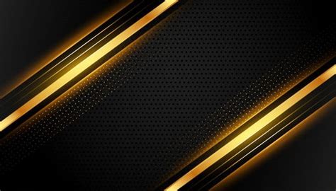 Premium Black And Gold Lines Abstract Free Vector