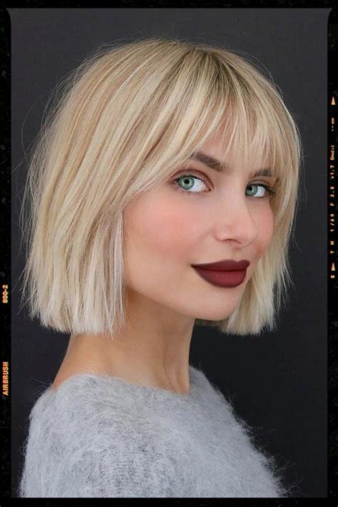 Timeless And Chic Bob Haircut With Bangs