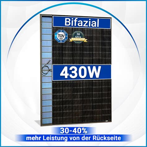 2x Sunpro 430W M10 N Type Mono Bifacial Schwarz Solarmodul