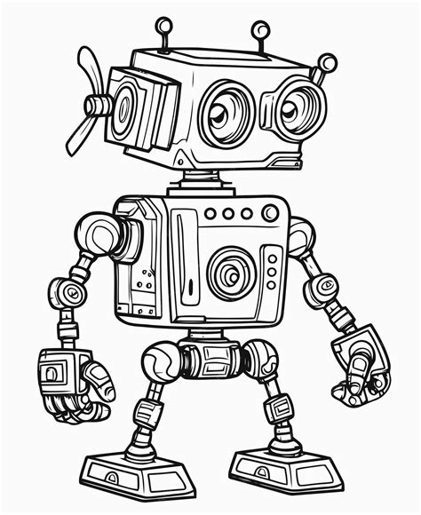 Mecha Illustration Mecha Coloring Book Premium Ai Generated Vector