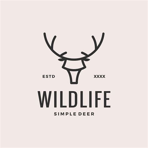 Premium Vector Simple Deer Logo Design Vector Illustration