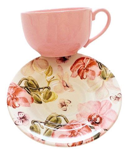 Jogo Xicaras De Cha E Pires Porcelana 250ml Xicaras Café Rpy R 187 5