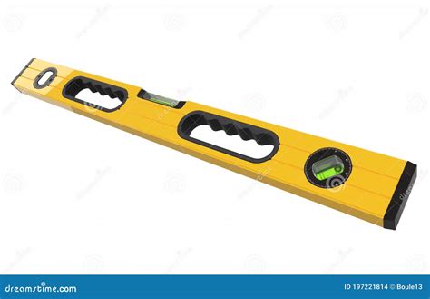 Building Spirit Level Tool Isolated On White With Clipping Path Stock