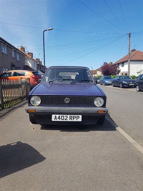 Volkswagen Golf Mk1 Gti Convertible 1984 In Purple Low Miles In