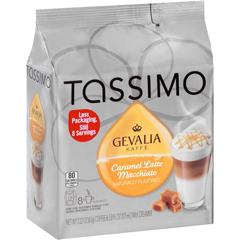 Tassimo Gevalia Caramel Latte Macchiato Coffee And Milk Creamer T Discs 8 Ct Bag