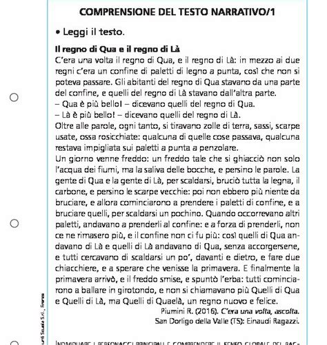 Comprensione Del Testo Narrativo 1 Giunti Scuola