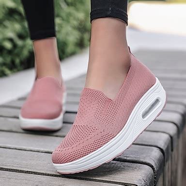 Mujer Zapatillas De Deporte Slip Ons Exterior Diario Zapatos Flyknit