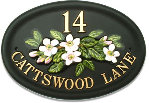 Blossom Large Floral House Signs Village Green Signs