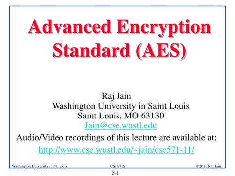 PPT Advanced Encryption Standard AES PowerPoint Presentation ID