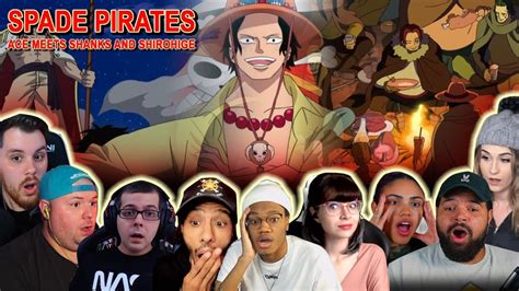 Spade Pirates Ace Meets Shanks And Shirohige Reaction Mashup One