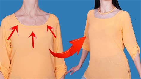 An Interesting Sewing Tip How To Downsize A Large Neckline Youtube