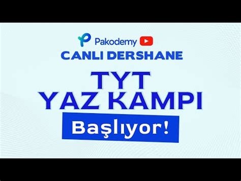 Tyt Yaz Kamp Ba L Yor Yks Youtube