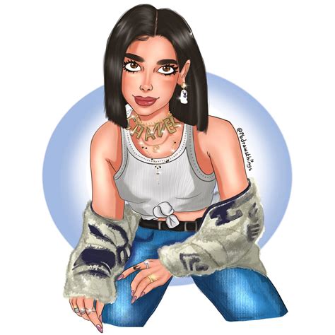 Dua Lipas Drawing Made By Fbdrawsthings Etsy