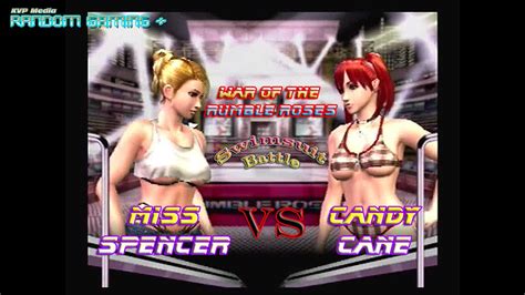 War Of The Rumble Roses Swimsuit Battle Miss Spencer Vs Candy Cane