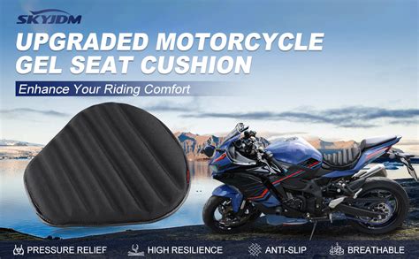 Amazon Skyjdm Wavy Motorcycle Seat Cushion Large D Honeycomb