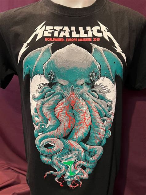 Metallica Worldwired Europe Awakens Tour Rock T Shirt Front And