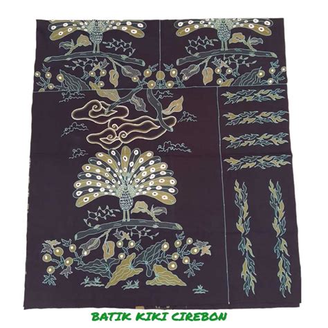 Jual Kain Batik Tulis Katun Motif Burung Merak Dasar Hitam Shopee