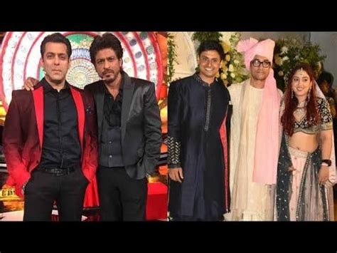 Ira Khan S Reception Unites Bollywood S Three Khans Shah Rukh Khan