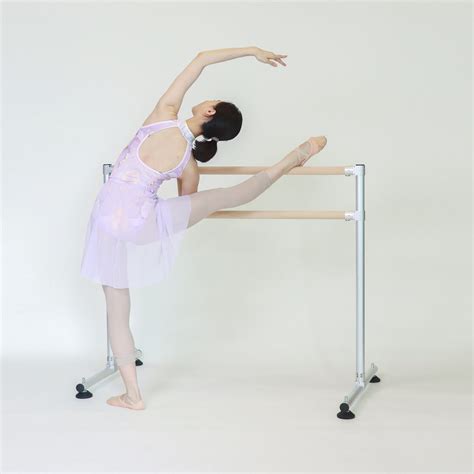 4ft Freestanding Ballet Barre For Home Nautilus Elite Series Elite Model Double Wood Barres