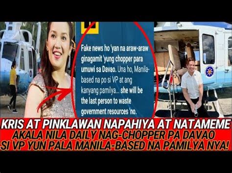 PINKLAWAN AT KRIS NGREKLAMO AKALA NILA DAILY NG CHOPPER PA DAVAO SI