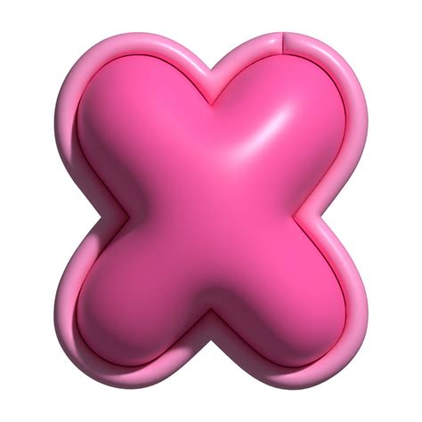 Letter X Pink Alphabet Glossy 39247560 Png