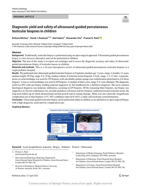 Diagnostic Yield And Safety Of Ultrasound Guided Percutaneous