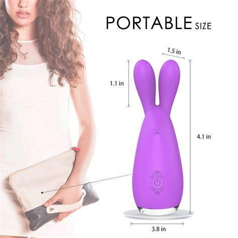 Vibefun Led Rechargeable Rabbit Vibrator G Spot Waterproof Dual Motors