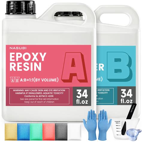 Buy Nasubi Epoxy Resin Kit Oz Crystal Clear Resin For Crafts Resin