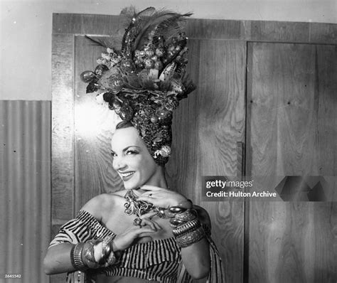 Singer And Actress Carmen Miranda Poses In Her Dressing Room News