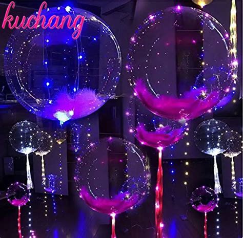 Inch Luminous Led Balloon M Led Clear Bubble Air Balloon String